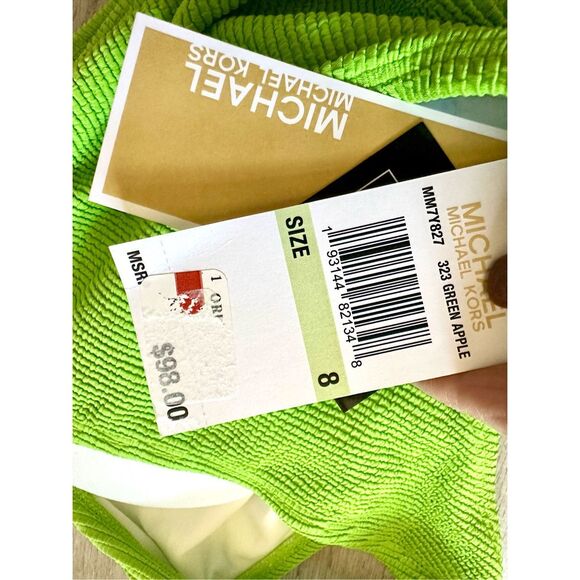 NWT MICHAEL MICHAEL KORS  ONE SHOULDER SIDE CUT OUT ONE PIECE WOMEN SWIMSUIT -Li - Picture 11 of 11